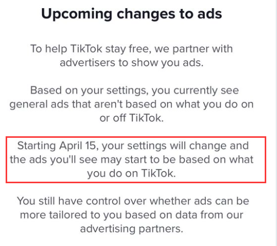 Attention sellers! TikTok will push personalized ads to users by default