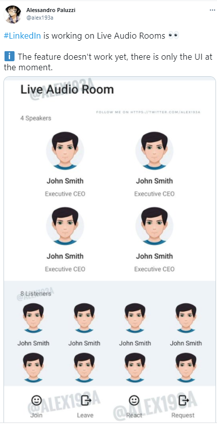 Clubhouse welcomes another competitor!  LinkedIn enters the audio market