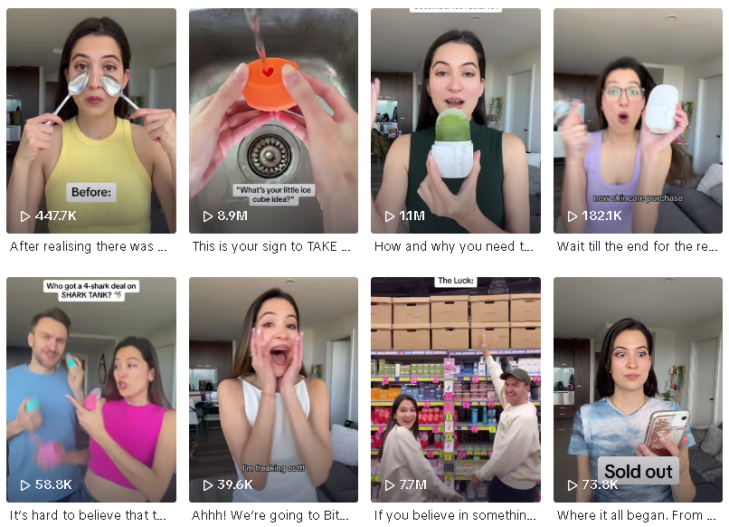 Entering the facial ice care track, how does this brand “capture” consumers through TikTok?