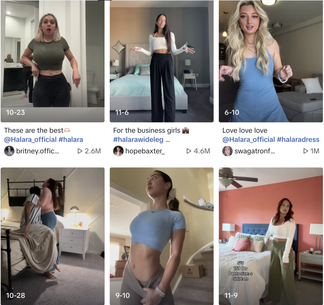 Fast fashion brand Halara is on the Top 5 of TikTok’s US small stores list